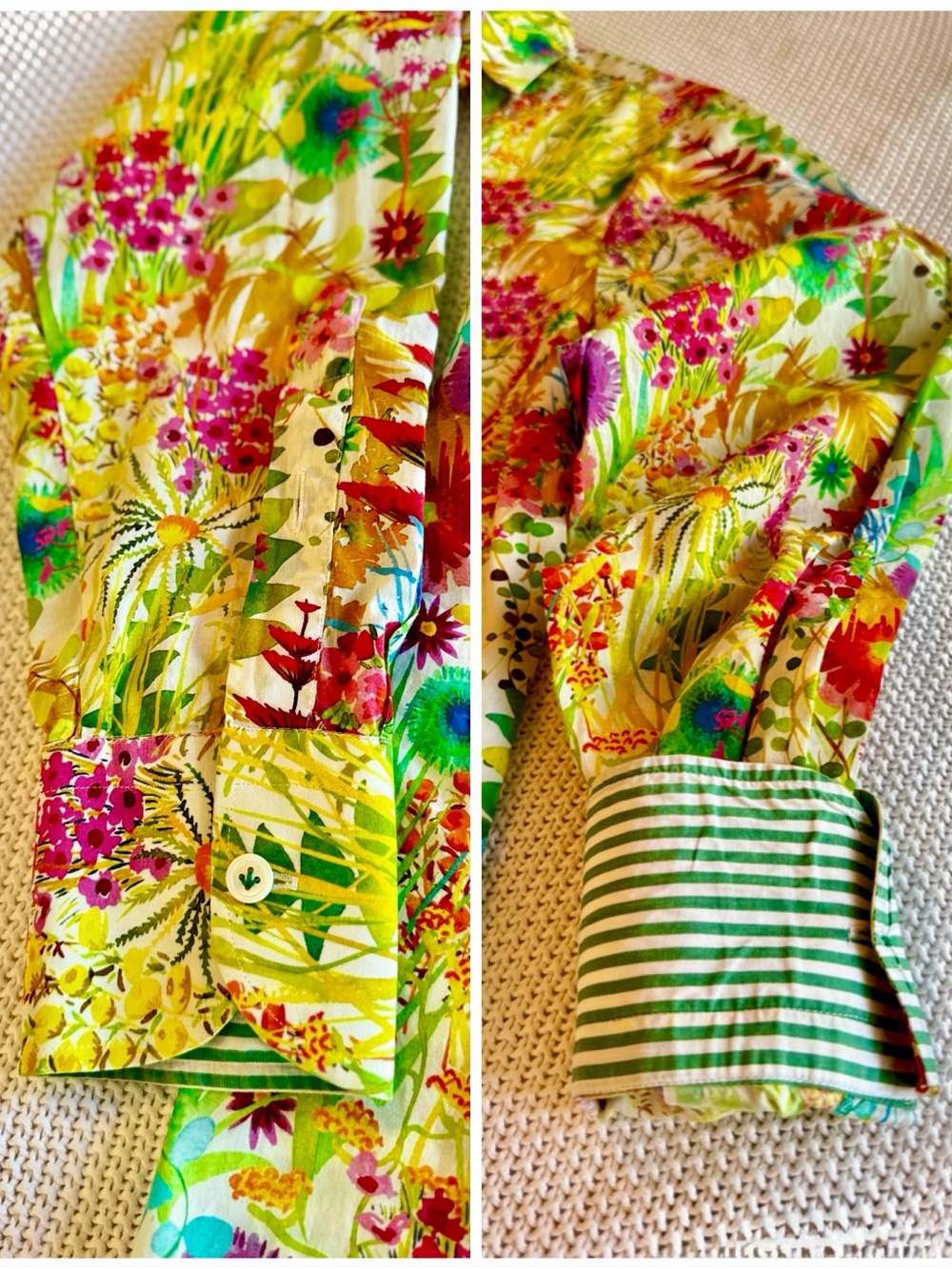 LABORATORIO CAPRI Yellow Floral Long-Sleeve Shirt Mini Dress - Picture 14 of 16